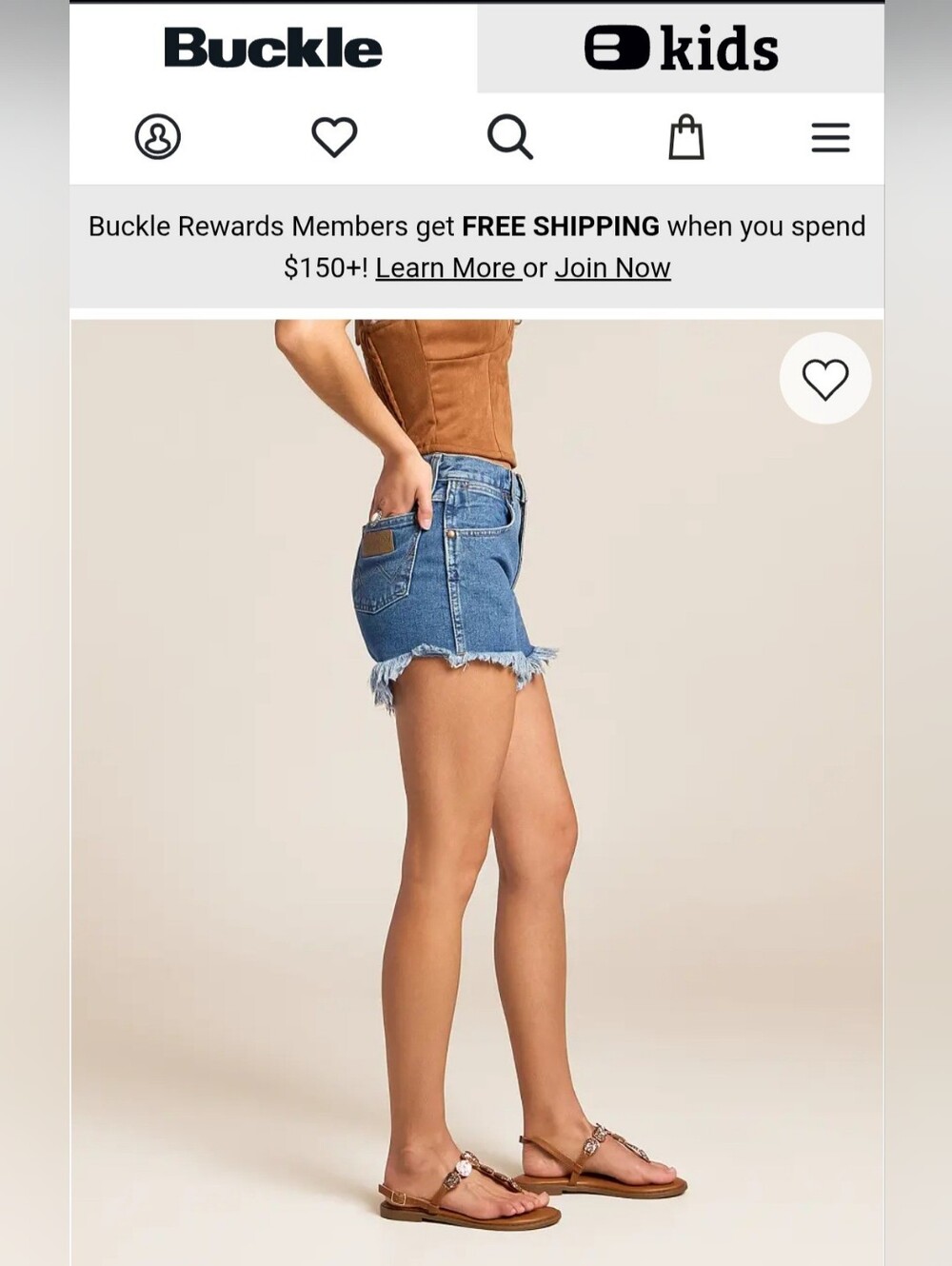 Wrangler Reworked Cut-Off Denim Shorts women's size 32 (Style WBRWSDS)